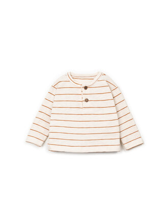 Play Up Stripped Rib Flame LS T-Shirt OAS11003-R356O