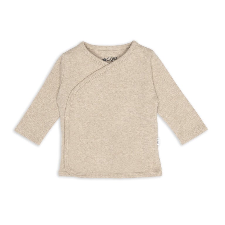 Lodger Lodger Topper overslagshirt Beige  Melange