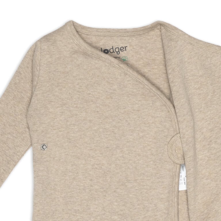 Lodger Lodger Topper overslagshirt Beige  Melange