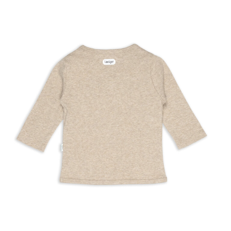 Lodger Lodger Topper overslagshirt Beige  Melange