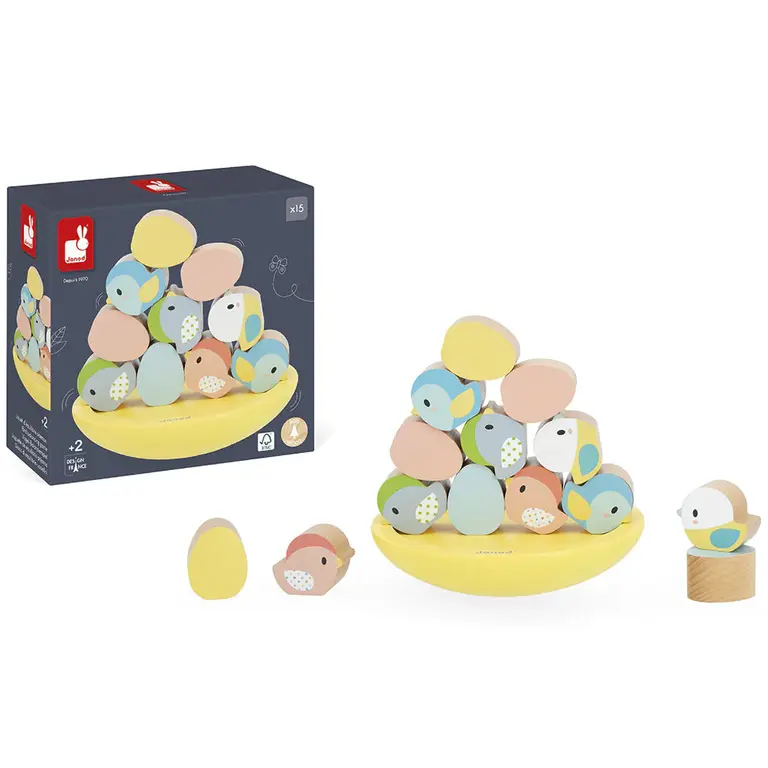 Janod Pure Evenwichtsspel vogels en eitjes