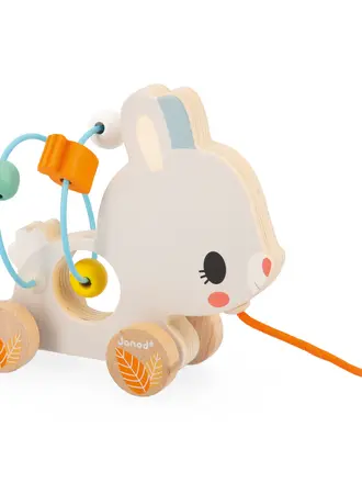 Janod Pure Baby Looping Trekfiguurtje Konijn