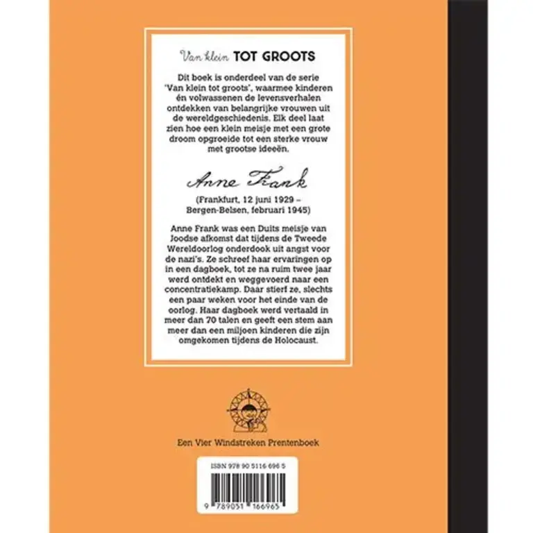 Kinderboeken Van klein tot groots, Anne Frank