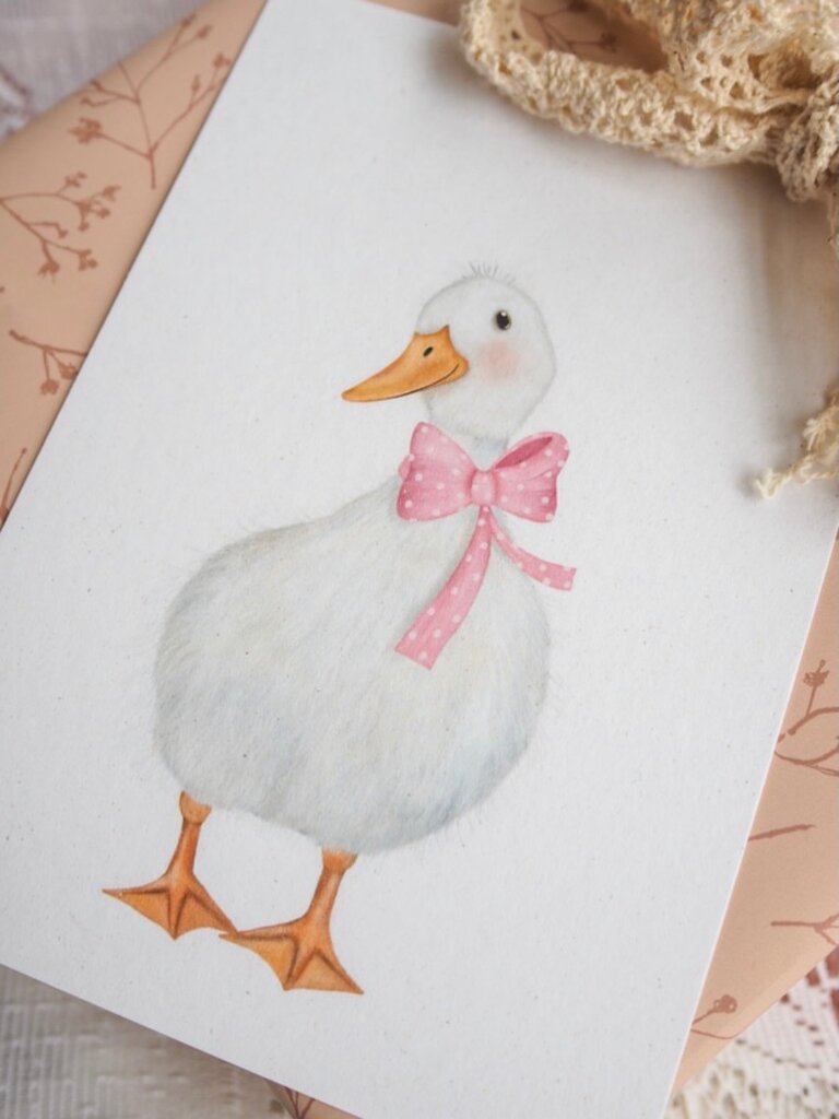 Getekenddoorzusje Kleine Gans Roze