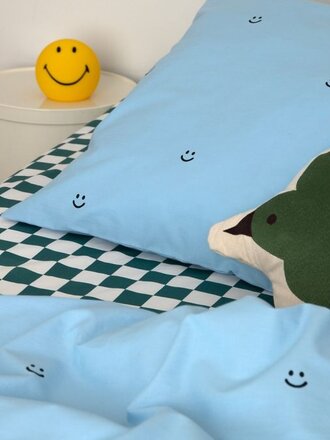 Studio Ditte Dekbedovertrek Smiley blauw