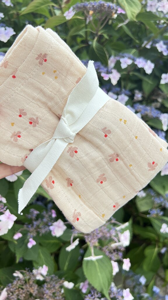 Liewood Lewis muslin cloth 2-pack Mini butterfly Apple blossom mix