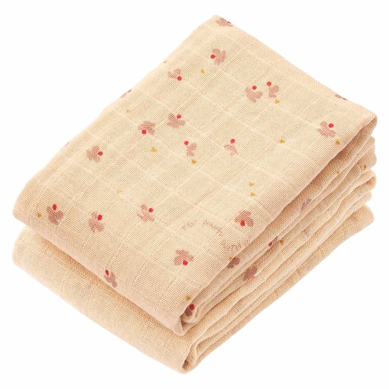 Liewood Lewis muslin cloth 2-pack Mini butterfly Apple blossom mix