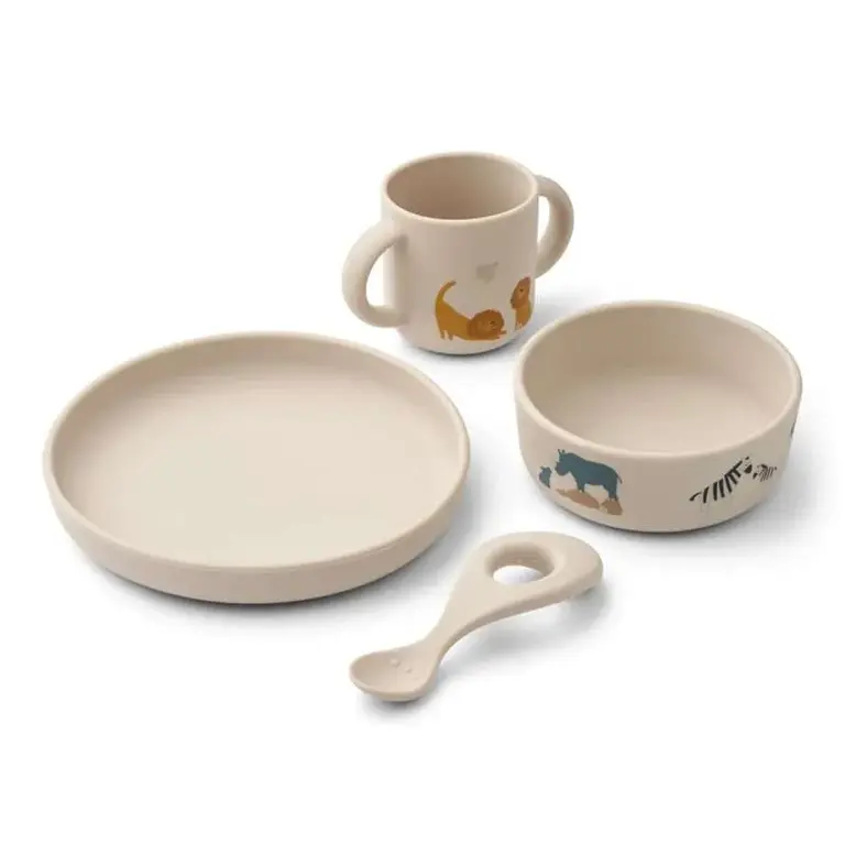 Liewood Vivi Printed tableware All together Sandy