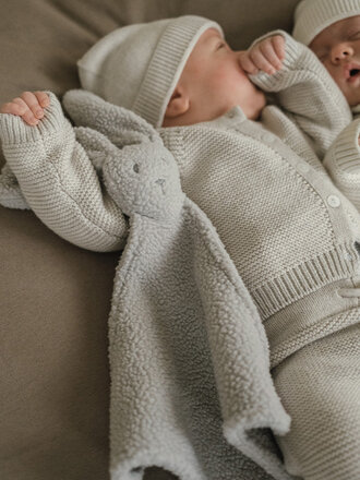Lodger Speendoekje Bunny Teddy fleece-Storm