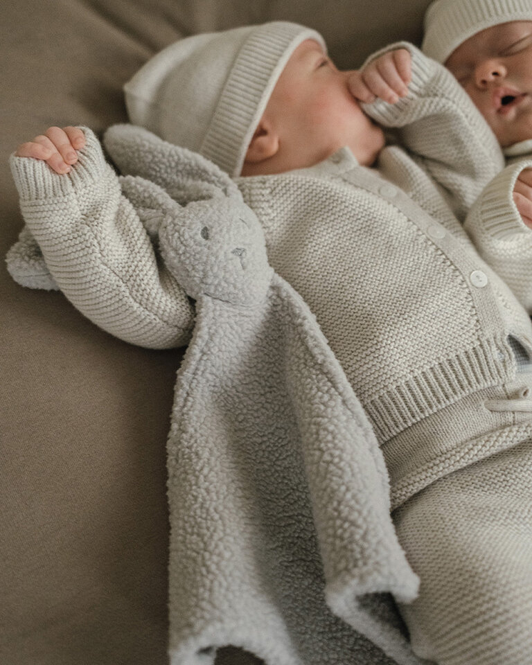 Lodger Speendoekje Bunny Teddy fleece-Storm