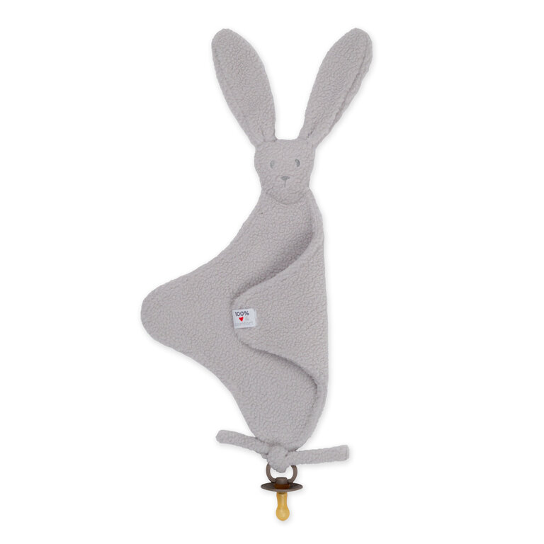 Lodger Speendoekje Bunny Teddy fleece-Storm
