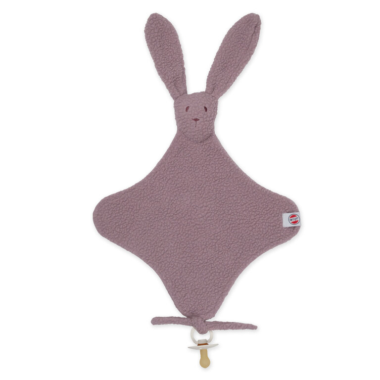 Lodger Speendoekje Bunny Teddy fleece-Rose