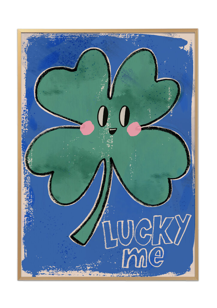 Studioloco Studio loco Poster Lucky Clover 50 x 70 cm