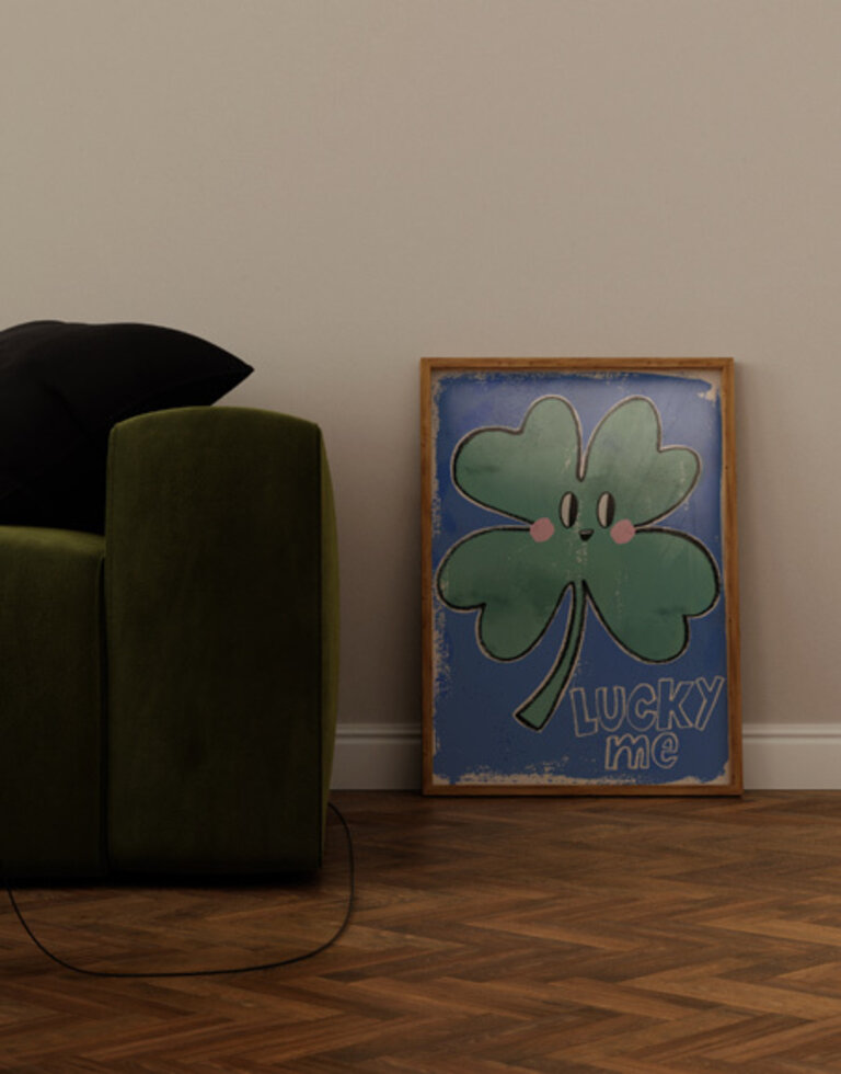 Studioloco Studio loco Poster Lucky Clover 50 x 70 cm