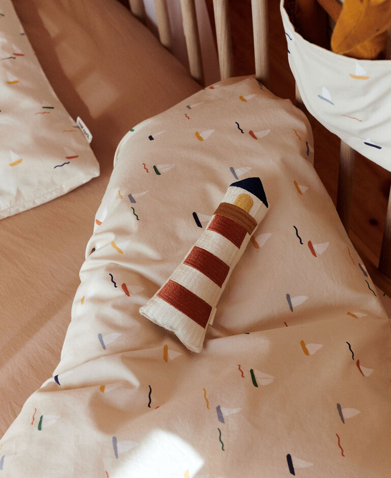 Dear April Klint Lighthouse Rattle, Off-white/Multi-coloured