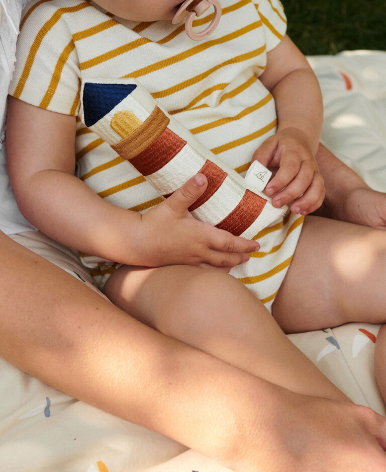 Dear April Klint Lighthouse Rattle, Off-white/Multi-coloured