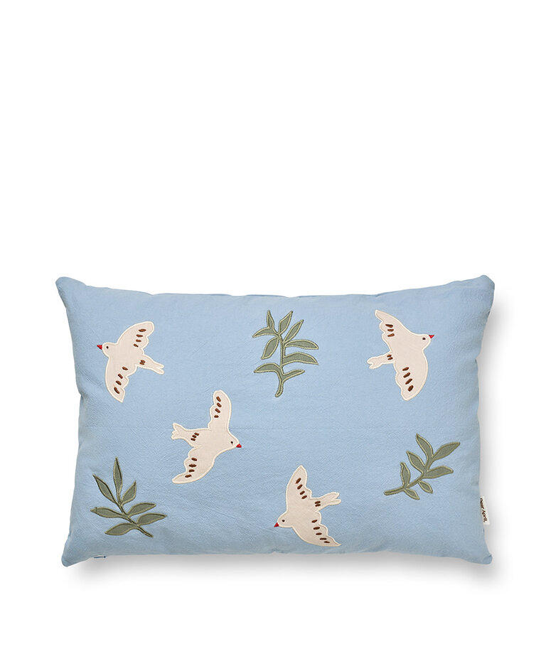 Dear April Celeste Cushion, Sky Blue