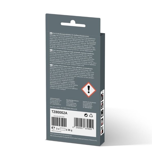 Série EQ - Tablettes détartrantes 2en1 TZ80002A