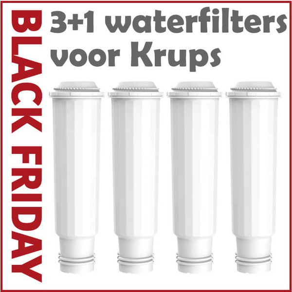3+1 waterfilters compatibel met Krups Claris