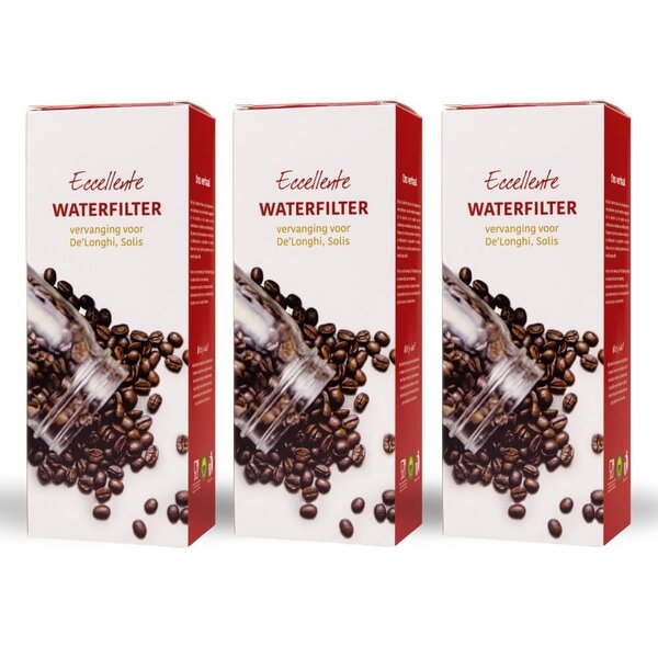 waterfilters voor DeLonghi (DLSC002) – 3 stuks