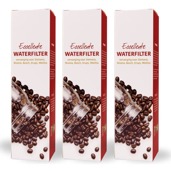 Set avantageux de 3 filtres à eau compatibles avec Melitta Pro Aqua
