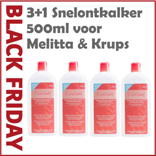  3+1 Snelontkalker Voordeelfles voor Melitta en Krups