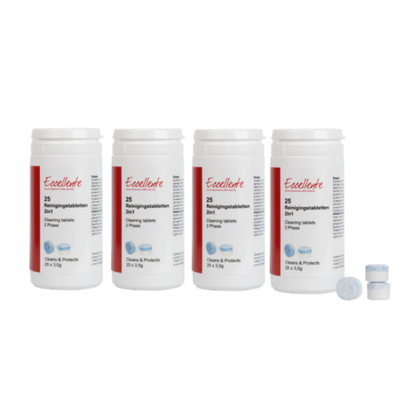 3+1 Reinigingstabletten 2in1 - 25 stuks voor Jura