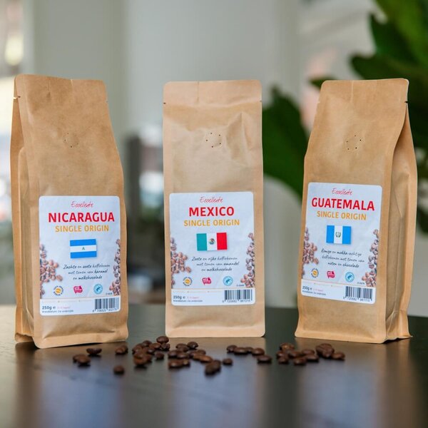 Pack découverte grains de café - Voyage en Amérique Centrale - 750 grammes