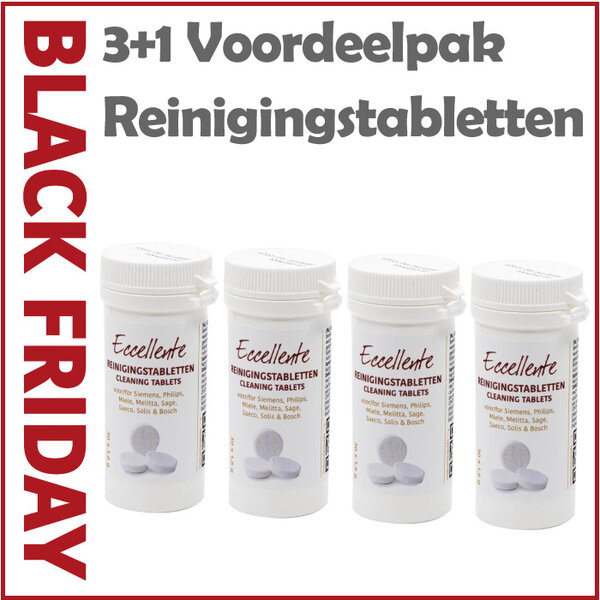 3+1 Reinigingstabletten Voordeelpak