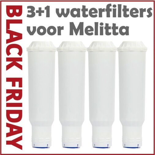 BLACK FRIDAY - ECCELLENTE 3+1 waterfilters compatibel met Melitta Claris