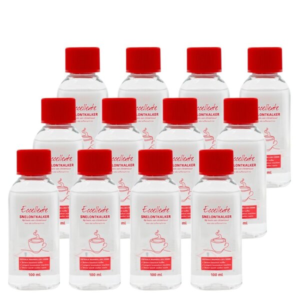 Détartrant rapide 12×100 ml pour machine à café et bouilloire