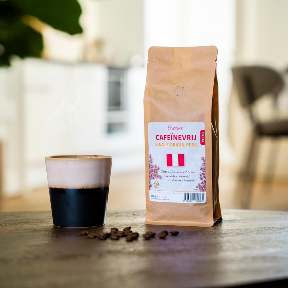 Eccellente Peru cafeïnevrije koffiebonen sfeerbeeld
