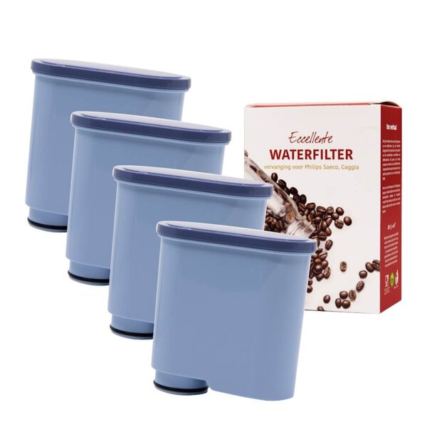 4× AquaClean waterfilter voor Philips met ontkalker