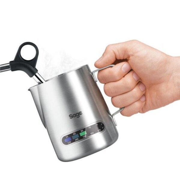 Temp Control melkkan met thermometer – RVS – 480 ml