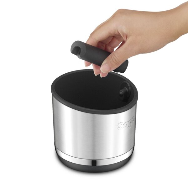 Knock Box 10 – Bac à marc en acier inoxydable (Brushed Stainless Steel)