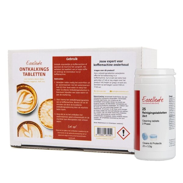 Kit d'entretien pour JURA - 30 pastilles de détartrage et 25 pastilles de nettoyage
