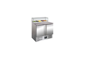Pizzawerkbank met glasvitrine model PS 200 G