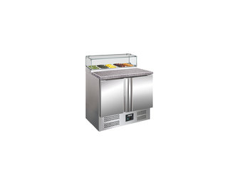 Pizzawerkbank met glasvitrine model PS 200 G