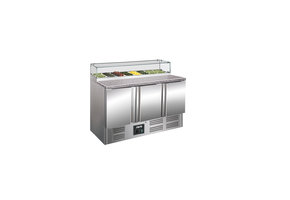 Pizzawerkbank met glasvitrine model PS 300 G
