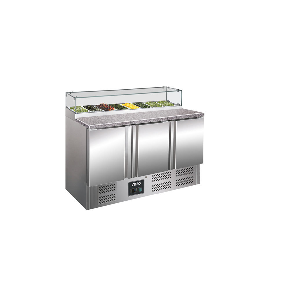 Pizzawerkbank met glasvitrine model PS 300 G