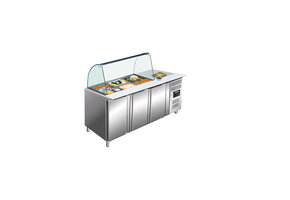 Koelwerkbank met glazen top model GN 3100 TNS