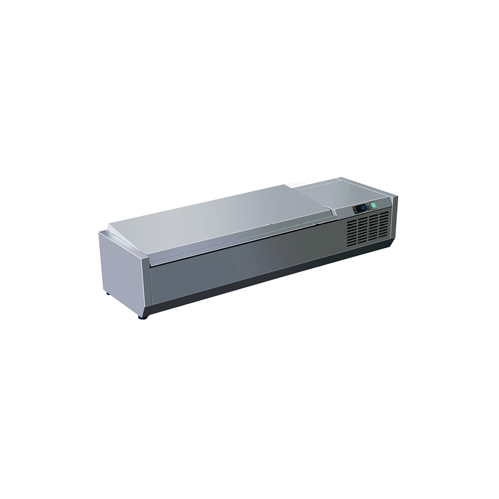 Opzet koelvitrine met deksel 1/3 GN model VRX 1200 S/S