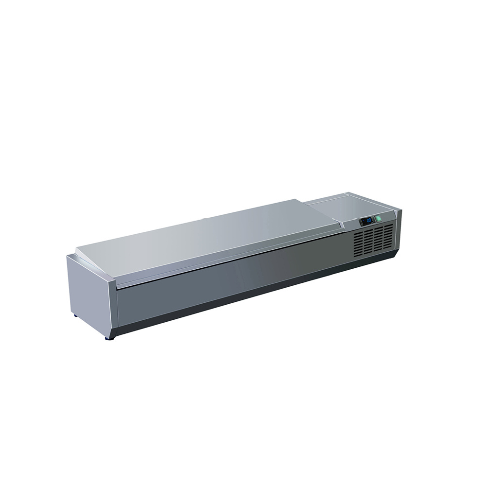 Opzet koelvitrine met deksel 1/3 GN model VRX 1500 S/S