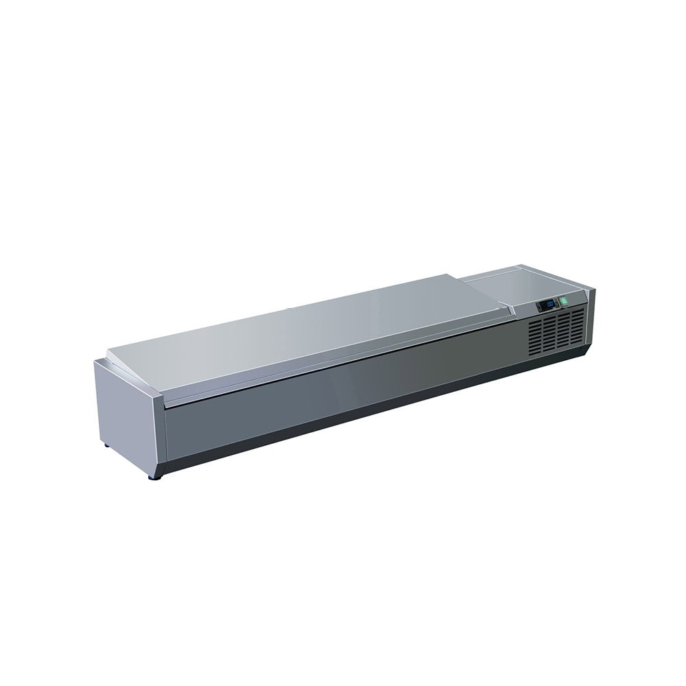 Opzet koelvitrine met deksel 1/3 GN model VRX 1800 S/S