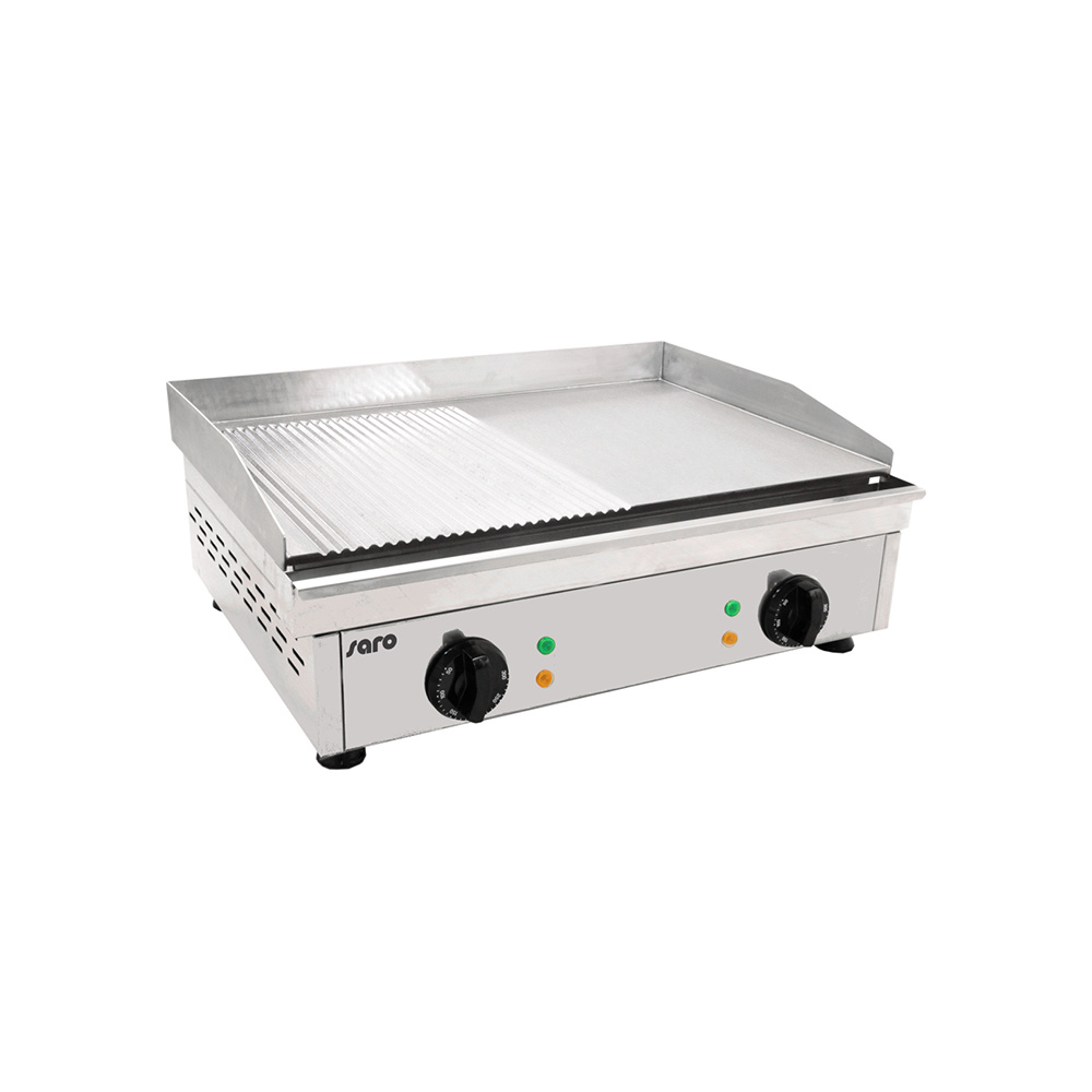 Electrische grillplaat (gegroefd+glad) model FRY TOP GM 610 M
