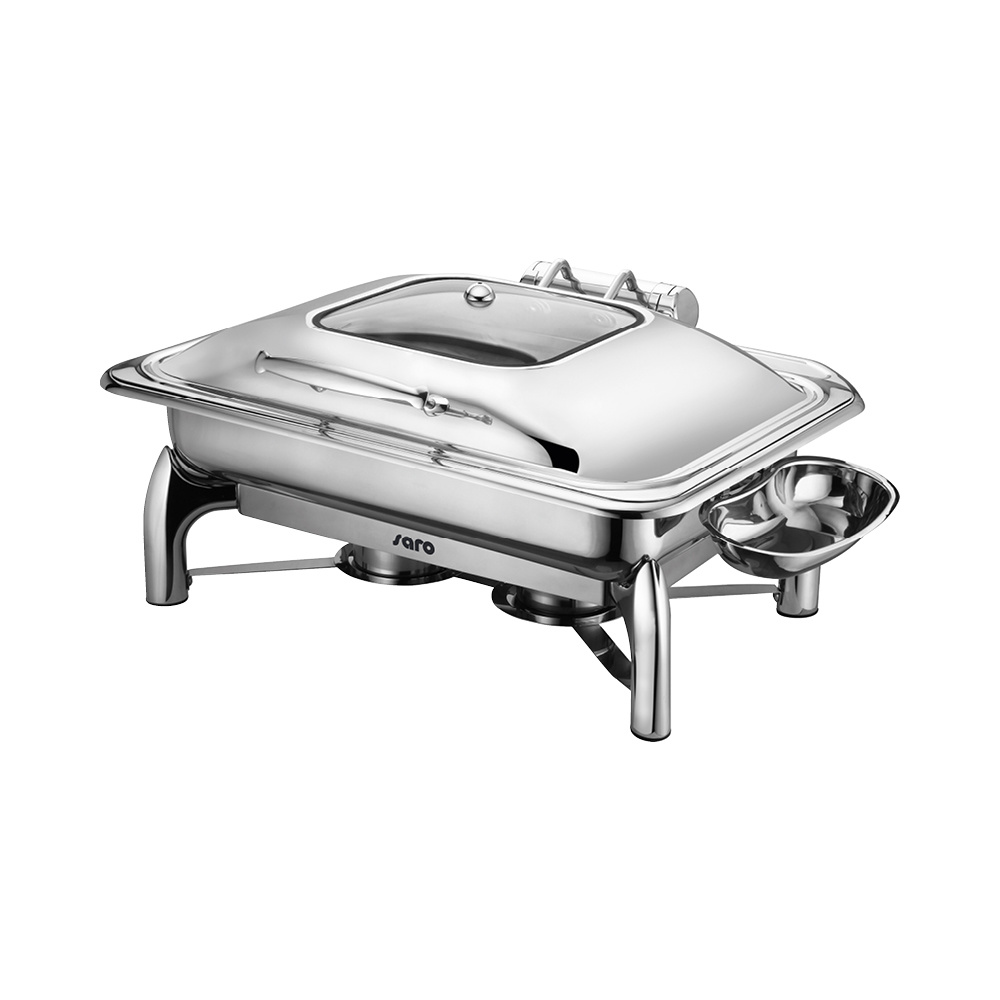 Inductie Chafing Dish met zelfsluiting deksel 1/1 GN model RAINER