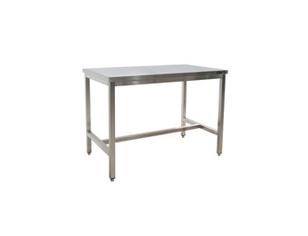 Roestvrijstalen tafel zonder onderblad 600 x 1500 mm