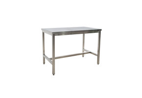 Roestvrij stalen tafel met onderblad 700 x 1000 mm