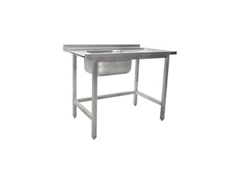 Aanvoertafel voor vaatwasser links 1 bak 1200 mm