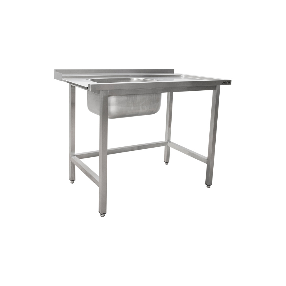 Aanvoertafel voor vaatwasser links 1 bak 1200 mm